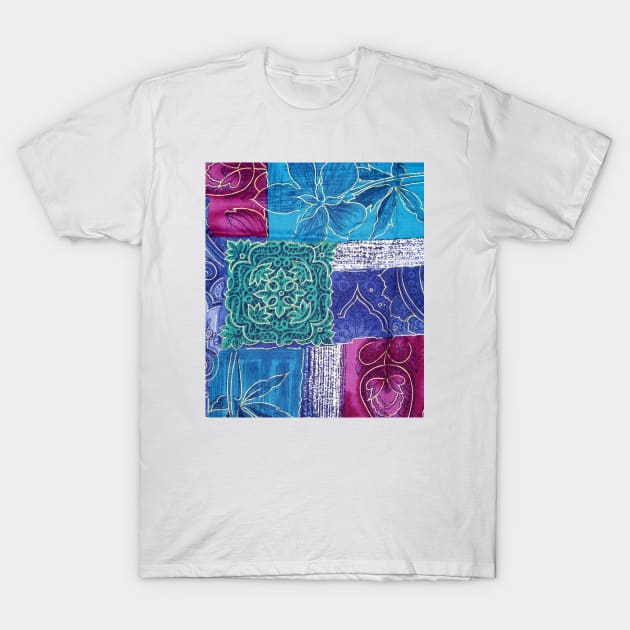 Colorful Patch Abstract Tapestry Pattern Art Print Pattern Design T-Shirt by Pattern Plans